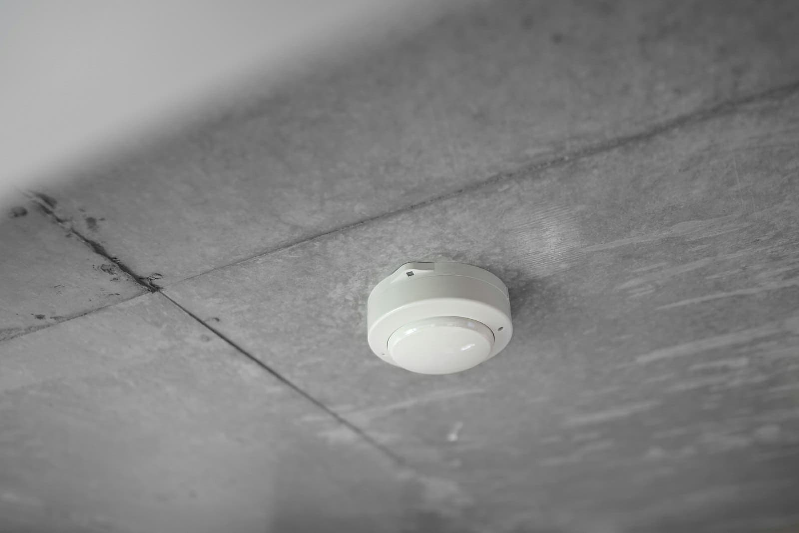 Ceiling-mounted smoke and fire sensor